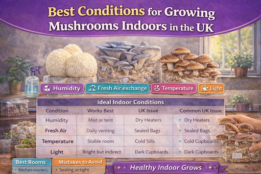 Best Conditions for Growing Mushrooms Indoors in the UK