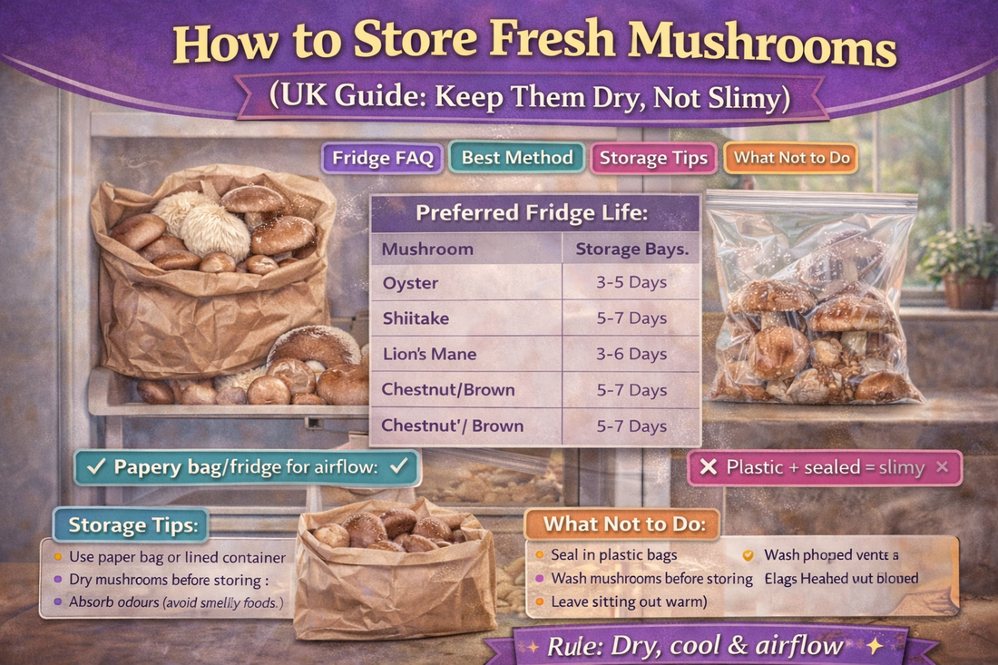 How to Store Fresh Mushrooms (UK Guide: Keep Them Dry, Not Slimy)