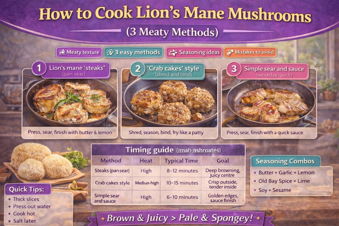 How to Cook Lion’s Mane Mushrooms (3 Meaty Methods)