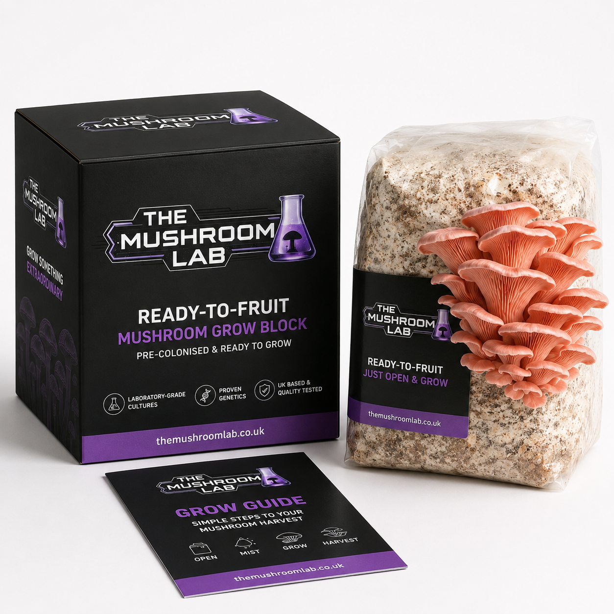 Mushroom Ready to Fruit Grow Kit, Choose Your Species