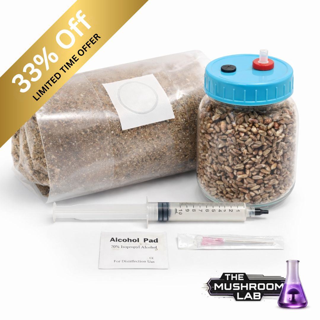 Complete Grow Kit: Rye, Master’s Mix & 10ml Liquid Culture